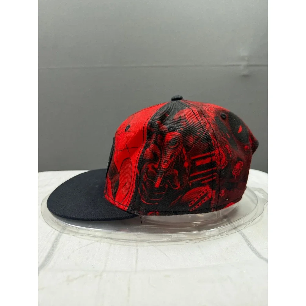 Marvel Deadpool Hat Mens Red Black‎ Graphic Snapback OSFM